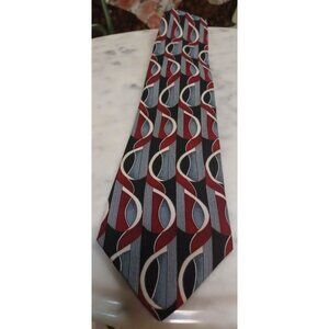 Town Craft Men's Tie Mod Design Red Black Gray White